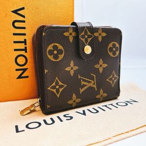 A439【外観極美品】LOUIS VUITTON ルイヴィトン モノグラム コンパクトジップ ラウンドファスナー 二つ折り財布ウォレット M61667/MI1012