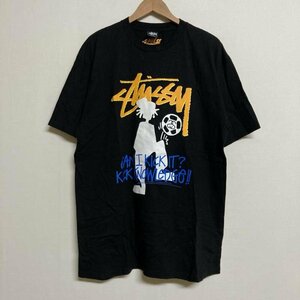 ステューシー STUSSY × 清水エスパルス 両面プリント 半袖 クルーネック Tシャツ Tシャツ Tシャツ L 黒 / ブラック プリント