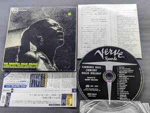 CD 限定版 UCCV9210「ビリー・ホリディ The Essential Billie Holiday - Carnegie Hall Concert」見本盤　紙ジャケット仕様　管理O