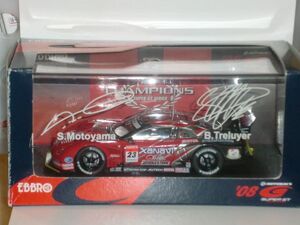 ■1/43 EBBRO SUPER GT 500 XANAVI NISMO GT-R 2008 Champions No.23 赤/銀