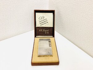 【RG2921】1円～ S.T Dupont/デュポン ローラーガスライター 箱付き 喫煙具 喫煙グッズ コレクション 嗜好品 シルバーカラー 動作確認済み