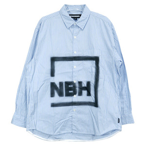 NEIGHBORHOOD ネイバーフッド 22AW NBHD SH LS.CO 222AQNH-SHM01 ストライプ シャツ ロングスリーブ ブルー 長袖 NBHD サイズM