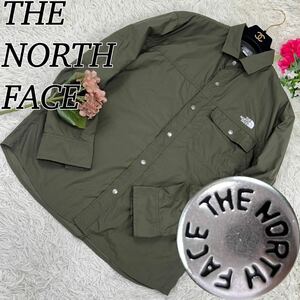 Y11 THENORTHFACE ザノースフェイス メンズ 男性 紳士 長袖 シャツ 長袖シャツ NR11961 ロングスリープヌプシシャツ カーキ 美品 L