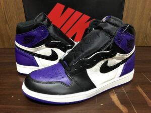 18年製 NIKE AIR JORDAN 1 RETRO HIGH OG ナイキ エアジョーダン オリジナル AJ1【555088-501】COURT PURPLE コート パープル 紫 US9.5