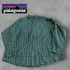 【H6】80s〜90s patagoniaパタゴニアチェックシャツネルシャツ