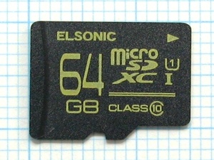 ★ELSONIC microＳＤＸＣ メモリーカード ６４ＧＢ 中古★送料８５円・１８５円