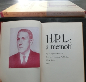 AUGUST DERLETH LOVECRAFT ラブクラフト／HPL A MEMOIR 1945 原書