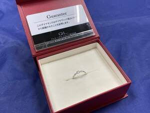 カナディアンダイヤモンド指輪 合計2.5ct 煌びやかな指輪 K-18WG 豪華 逸品 / メイン0.15ct 脇石１4粒列 ラウンド サイズ10号 W-32