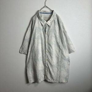 Tommy Bahama トミーバハマ　半袖シャツ　アロハシャツ　シルク100% 総柄　ペイズリー柄花柄　3XLサイズ