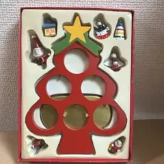 木製クリスマスツリー飾りセット　クリスマス　サンタ