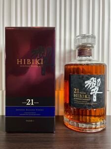 店舗/2203 未開栓 響 21年 サントリー ウイスキー 43% 700mL 箱付き HIBIKI SUNTORY