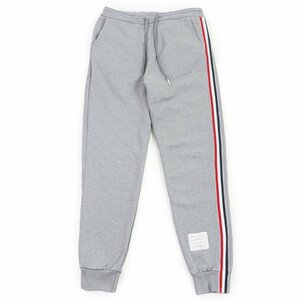 【ドンドン見直し】良品●THOM BROWNE トムブラウン MJQ066A バーティカルストライプ スウェットパンツ グレー 00 正規品 メンズ