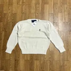 NOS 90s POLO RALPH LAUREN コットン セーター 6 白