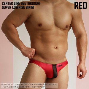 EGDE← CENTER LINE SEE-THROUGH スーパーローライズ ビキニ　レッド　Sサイズ　新品　完売品