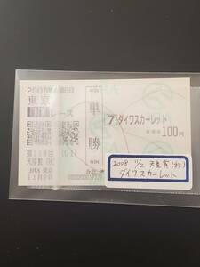 ダイワスカーレット　現地単勝馬券　たてがみ　競馬　競走馬　ウマ娘　JRA ウオッカ　ディープスカイ　ホースヘアー