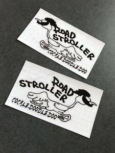 送料無料☆ ROAD STROLLERステッカー お得左右セット 【黒色】世田谷ベース 世田谷 アメ車 旧車 ロードストローラー