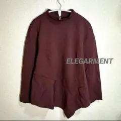 ELEGARMENT レディース(36)S 伸縮性　素敵デザイン　長袖　シンプル