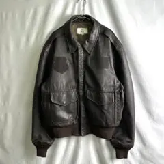 70s USAF A-2 TYPE レザー フライト ジャケット 40