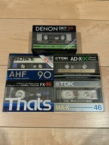 未使用 カセットテープ 6本まとめ DENON DX7/50 SONY AHF90 TDK AD-X90 METAL MA-X 46 that