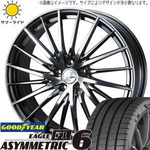 205/45R17 サマータイヤホイールセット ノート etc (GOODYEAR ASYMMETRIC6 & LEONIS FR 4穴 100)