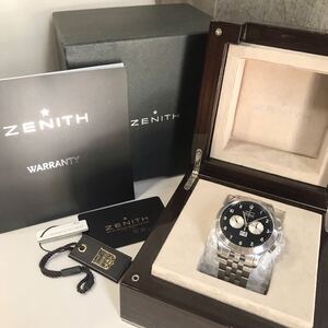 【極美品】ZENITH ゼニス 03.0520.4010 腕時計 自動巻き オートマチック メンズ SS ギャラ 付属品有 ☆