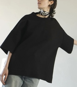 完売★JOURNAL STANDARDにて購入★CLANE/クラネ★BULKY LINE HALF SLEEVE TOPS トップス・プルオーバー black USED 15,400円