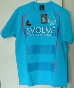 新品紙タグ付き　svolme(スボルメ)製エスポラーダ北海道2012？猛攻打破(半袖)Ｔシャツ　Ｍ　水色サックス