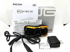 ☆極上美品☆RICOH リコー　WG-５０ オレンジ　防水コンパクトデジタルカメラ　#3080