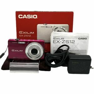 仙101 CASIO EXILIM EX-ZS12 デジカメ コンデジ コンパクトデジタルカメラ ピンクカラー カシオ エクシリム 付属品付き