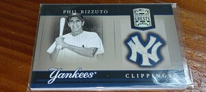 2005 donrussgleats yankees clippings phil rizzuto game worn jersey