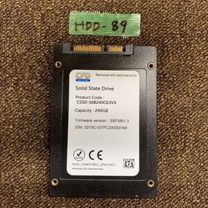 HDD-89 激安 SSD240GB 2.5インチ SATA 9884時間 内蔵SSD CFD CSSD-S6B240CG3VX Crystaldiskinfoにて正常品 中古