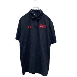 UNDER ARMOUR 半袖 ポロシャツ Lサイズ アンダーアーマー スポーツ 黒 ブラック 古着卸 アメリカ仕入 a508-5428