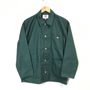 h874dL Dickies ディッキーズ サイズS カバーオール ワークジャケット グリーン メンズ 古着 ワークシャツ アメカジ Dickies 1922