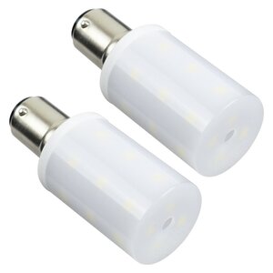 【新品即納】[2個set]BA15D 6W 12v 24V 兼用 LED バルブ 平行ピン マリン用 船 ボート 船舶 ヨット 航海灯 6500K 白 ホワイト 防水 電球