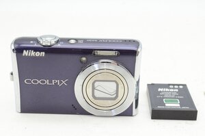 【適格請求書発行】ジャンク品 Nikon ニコン COOLPIX S620 コンパクトデジタルカメラ パープル 【アルプスカメラ】240715y