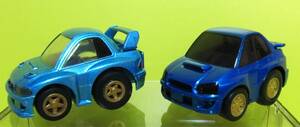 チョロQ　スバル　SUBARU　IMPREZA　　№57 HG インプレッサ 　№67 WRX　・　メタリックブルー　（タカラ　TAKARA）