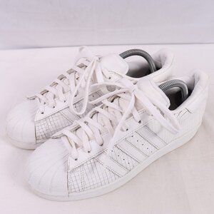 SUPERSTAR-SCRD 25.5cm/adidas スーパースター アディダス スニーカー 白 ホワイト 柄 中古 古着 メンズ ad5747