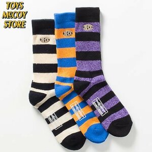 TOYS McCOY トイズマッコイ 3-PACK BORDERED BOOTS SOCKS 3Pソックス TMA2322 新品 #3