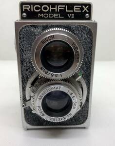 【1954年製! レトロカメラ!】RICOHFLEX VII ANASTIGMAT F:3.5/80mmレンズ付 リコーフレックス 二眼レフ カメラ アンティーク 