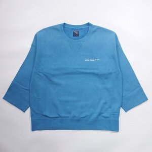 未使用品 visvim ICT JUMBO SB SWEAT 3/4 DMGD BLUE 3 I.C.T. Indigo Camping Trailer