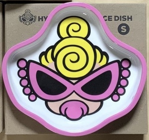 即決☆ヒスミニ☆正規品☆新品☆プレート☆ピンク☆S☆FACE DISH☆皿☆メラミン☆ノベルティ☆ヒステリックミニ☆HYSTERIC MINI