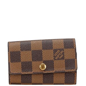 ルイ ヴィトン ダミエ ミュルティクレ6 キーケース 6連 N62630 ブラウン PVC レザー レディース LOUIS VUITTON 【中古】