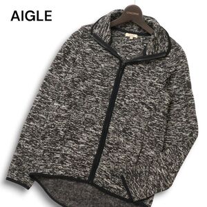 AIGLE エーグル 秋冬★ 裏起毛★ 防寒 ジップアップ フリース ジャケット ブルゾン Sz.M メンズ グレー　C4T10254_B#N