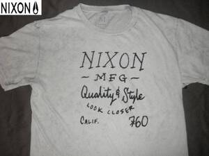 ★貴重 MADE IN USA ニクソン《NIXON》プリントT US L オフWHT★