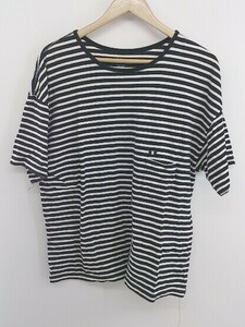 ◇ VALLIS by FACTOTUM ヴァリスバイファクトタム ボーダー 半袖 Tシャツ カットソー サイズ44 ホワイト ブラック メンズ P