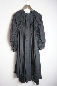 美品22AW noir kei ninomiya ノワール ケイニノミヤ COMME des GARCONS コムデ ギャルソン ギャザー マキシ ワンピース 3J-B012 黒 925O▲