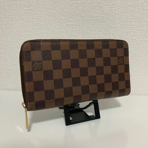 美品　LOUIS VUITTON ルイヴィトン ダミエ ラウンドファスナー オーガナイザー　長財布 ブラウン 