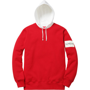 希少★新品本物【赤★Lサイズ】★2-Tone Hooded Crewneck Sweatshirt ツートン Box 正規店購入 シュプリーム 限定 入手困難 Supreme 2016SS