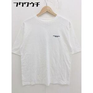 ◇ ◎ ●未使用● SOMETHING サムシング EDWIN タグ付き プリント 半袖 Tシャツ カットソー サイズ F ホワイト レディース