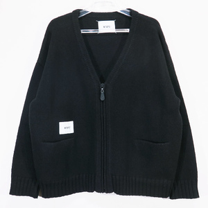 WTAPS ダブルタップス 20AW PALMER/SWEATER/WONY 202MADT-KNM04 ジップ カーディガン セーター ブラック トップス ニット Jaz